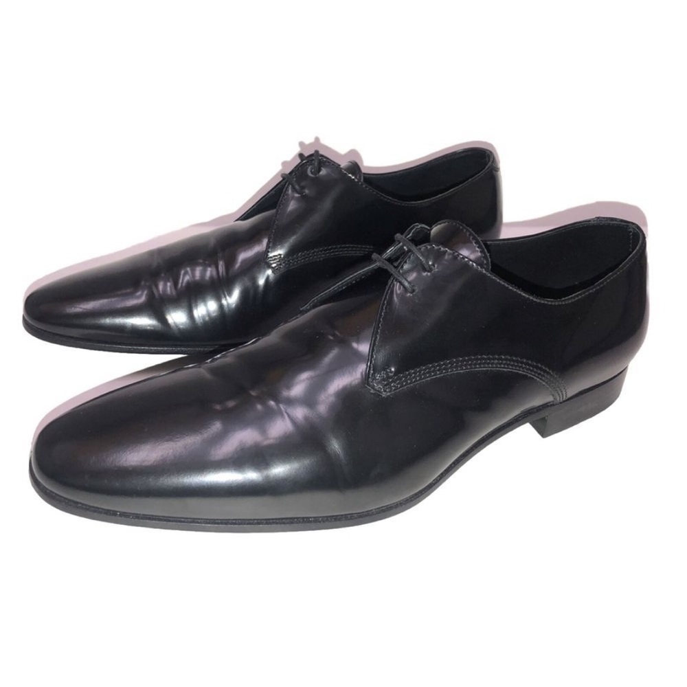Burberry Black Leather Oxfords